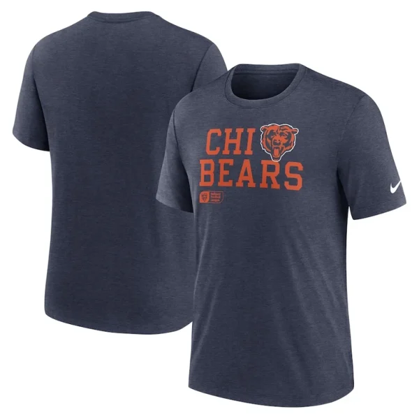 Chicago bears nike overlap lockup tri blend t shirt Navy