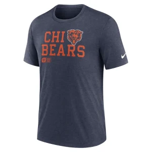 Chicago bears nike overlap lockup tri blend t shirt Navy M