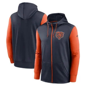 Chicago bears nike performance full zip hoodie Navy