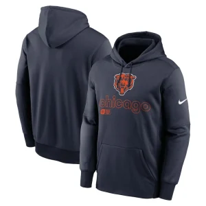 Chicago bears nike performance pullover hoodie Navy