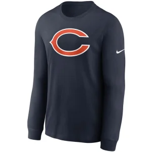 Chicago bears nike primary logo long sleeve t shirt Navy M