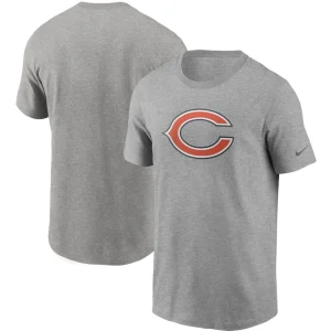 Chicago bears nike primary logo t shirt Heathered gray