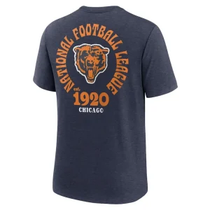 Chicago bears nike rewind 2 hit tri blend t shirt Navy L