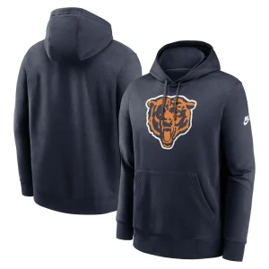 Chicago bears nike rewind club logo pullover hoodie Navy