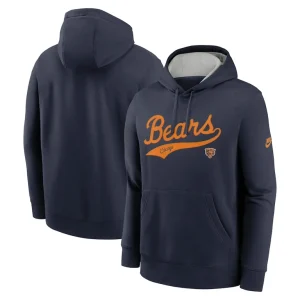 Chicago bears nike rewind club logo pullover hoodie Navy