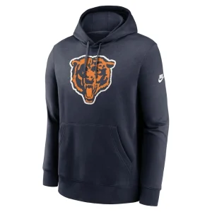 Chicago bears nike rewind club logo pullover hoodie Navy M
