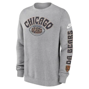 Chicago bears nike rewind club pullover sweatshirt Charcoal M