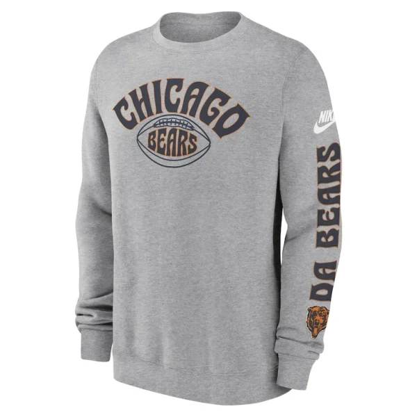 Chicago bears nike rewind club pullover sweatshirt Charcoal M