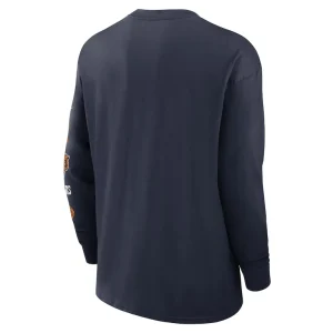 Chicago bears nike rewind heavy max 90 pocket long sleeve t shirt Navy L