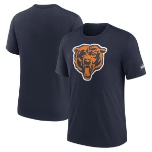 Chicago bears nike rewind logo tri blend t shirt Navy