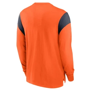 Chicago bears nike rewind playback helmet long sleeve t shirt Heather orange L
