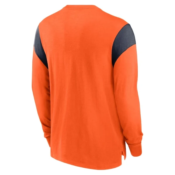 Chicago bears nike rewind playback helmet long sleeve t shirt Heather orange L