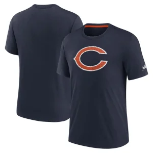 Chicago bears nike rewind playback logo tri blend t shirt Navy