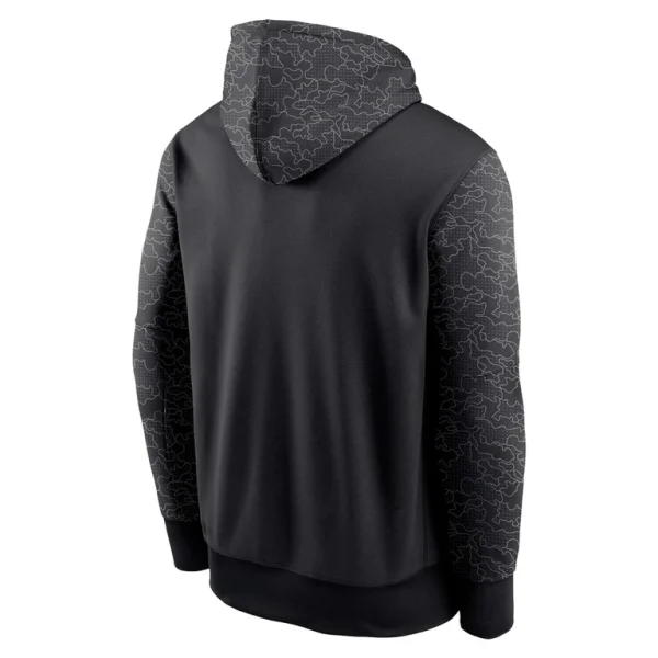 Chicago bears nike rflctv chevron pullover hoodie Black 2XL