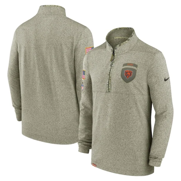 Chicago bears nike salute to service quarter zip top Olive