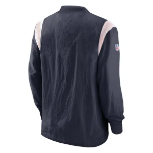 Chicago bears nike sideline athletic stack v neck pullover windshirt jacket Navy L