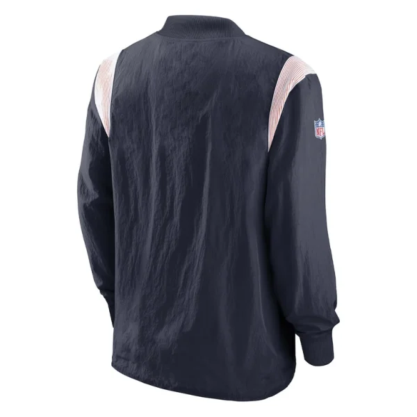 Chicago bears nike sideline athletic stack v neck pullover windshirt jacket Navy L