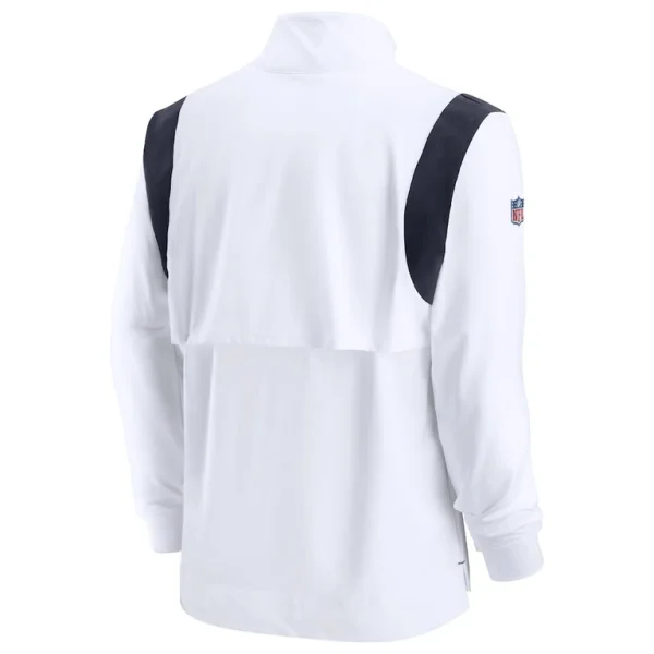 Chicago bears nike sideline coach chevron lockup quarter zip long sleeve top White L
