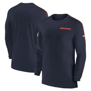 Chicago bears nike sideline coach uv performance long sleeve t shirt Navy
