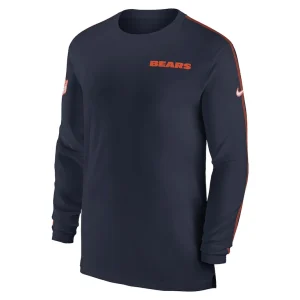 Chicago bears nike sideline coach uv performance long sleeve t shirt Navy M