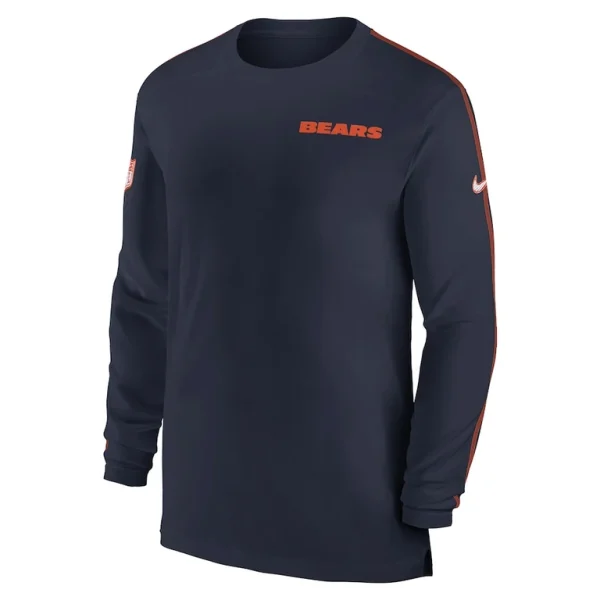 Chicago bears nike sideline coach uv performance long sleeve t shirt Navy M