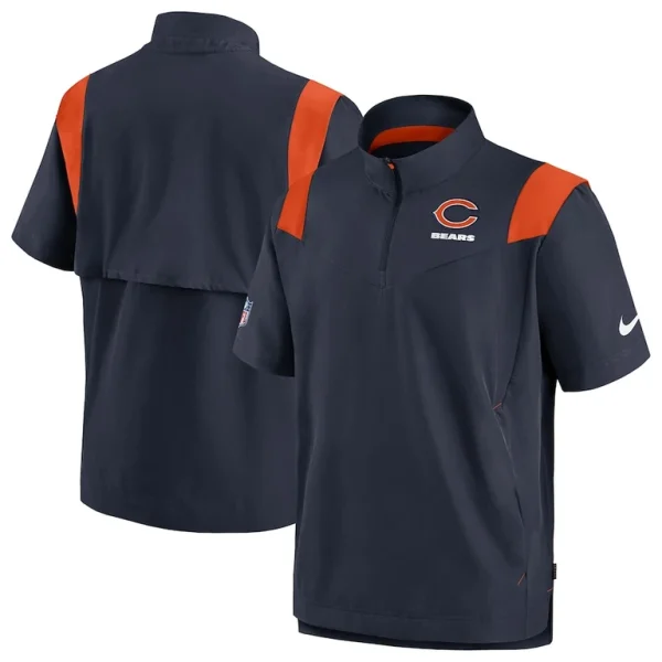 Chicago bears nike sideline coaches chevron lockup pullover top Navy