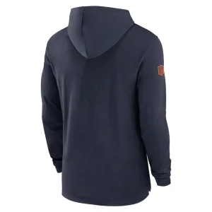 Chicago bears nike sideline hoodie performance long sleeve t shirt Navy L