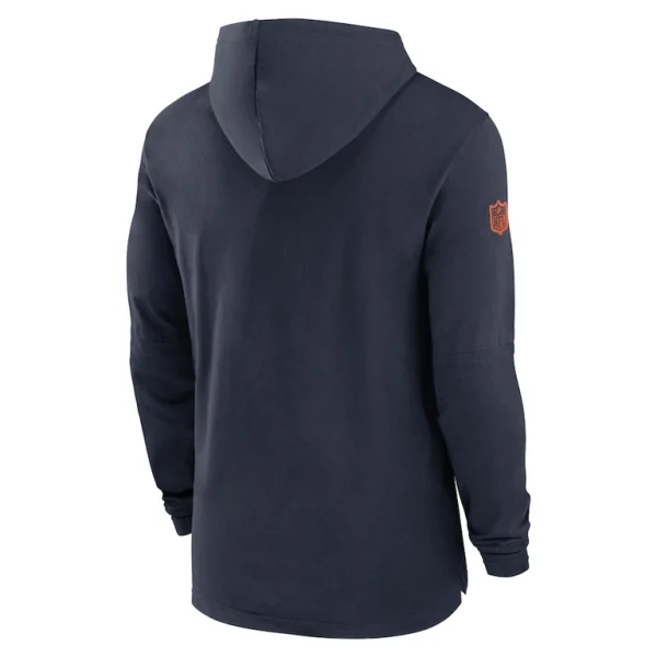 Chicago bears nike sideline hoodie performance long sleeve t shirt Navy L