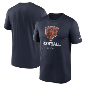 Chicago bears nike sideline infograph performance t shirt Navy