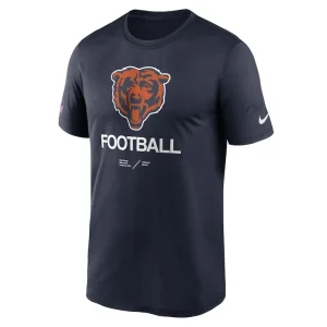 Chicago bears nike sideline infograph performance t shirt Navy S