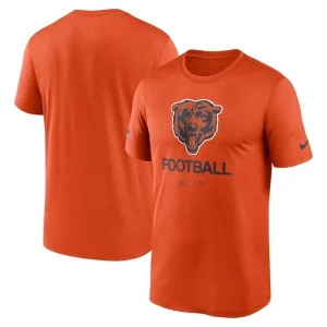 Chicago bears nike sideline infograph performance t shirt Orange