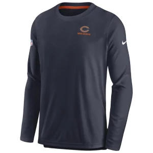 Chicago bears nike sideline lockup performance pullover sweatshirt Navy M
