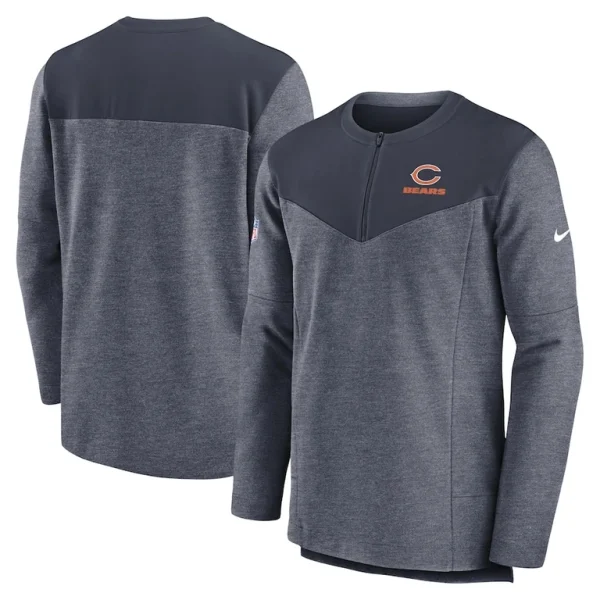 Chicago bears nike sideline lockup performance quarter zip top Navy