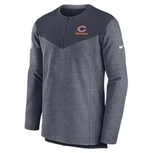 Chicago bears nike sideline lockup performance quarter zip top Navy M