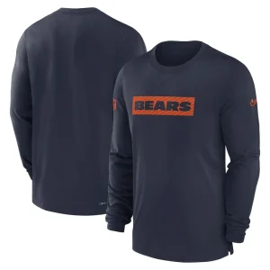 Chicago bears nike sideline player performance long sleeve t shirt Navy