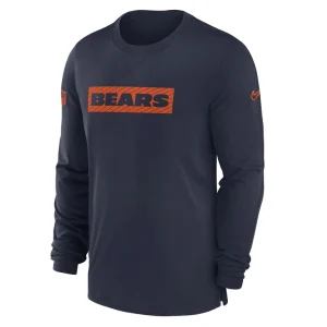Chicago bears nike sideline player performance long sleeve t shirt Navy M
