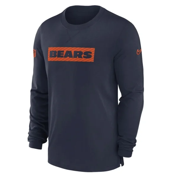 Chicago bears nike sideline player performance long sleeve t shirt Navy M