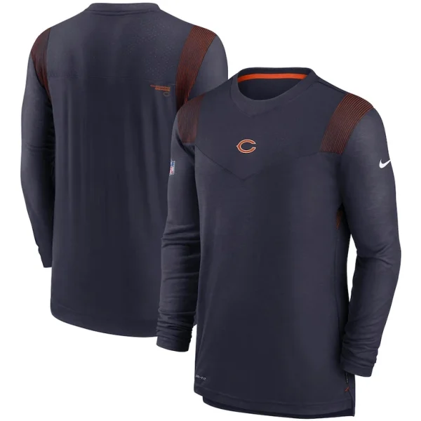 Chicago bears nike sideline player uv performance long sleeve t shirt Navy