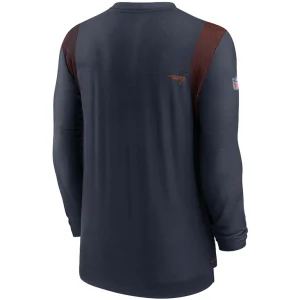 Chicago bears nike sideline player uv performance long sleeve t shirt Navy L