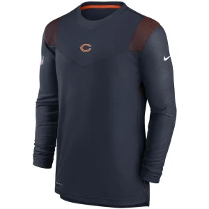 Chicago bears nike sideline player uv performance long sleeve t shirt Navy M