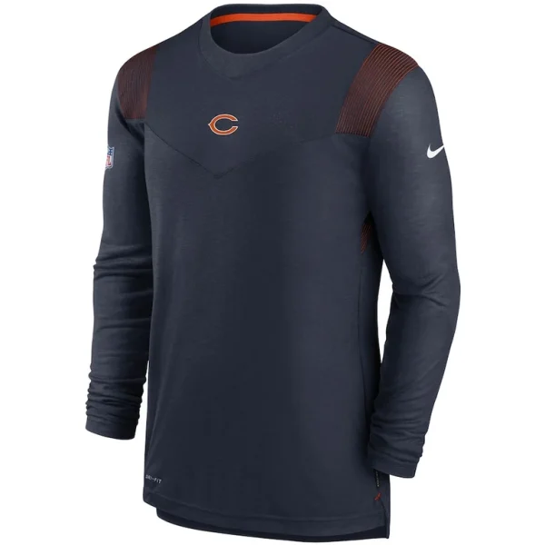 Chicago bears nike sideline player uv performance long sleeve t shirt Navy M