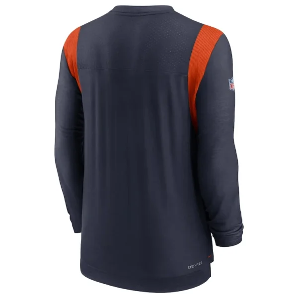 Chicago bears nike sideline tonal logo performance player long sleeve t shirt Navy L
