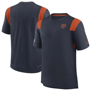 Chicago bears nike sideline tonal logo performance player t shirt Navy