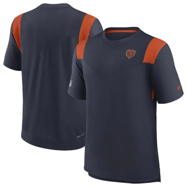 Chicago bears nike sideline tonal logo performance player t shirt Navy