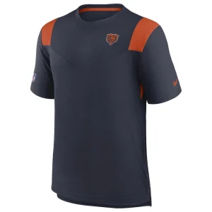 Chicago bears nike sideline tonal logo performance player t shirt Navy M