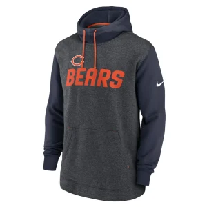 Chicago bears nike surrey legacy pullover hoodie Heathered charcoalnavy M