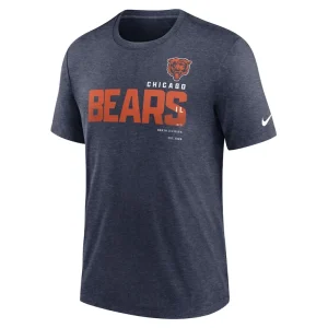 Chicago bears nike team tri blend t shirt Heather navy M