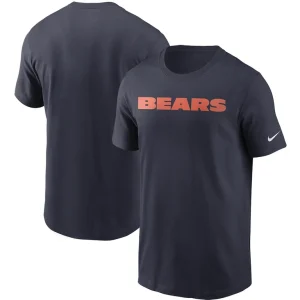 Chicago bears nike team wordmark t shirt Navy