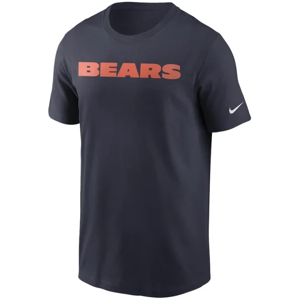Chicago bears nike team wordmark t shirt Navy M