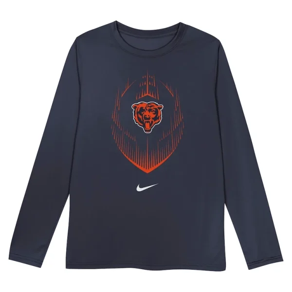 Chicago bears nike toddler legend icon long sleeve t shirt Navy 3T